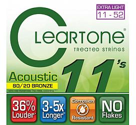 Cleartone 7611 ACOUSTIC 80/20 BRONZE ULTRA LIGHT 11-52 