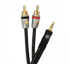 Planet Waves Custom Series Dual RCA to Stereo Mini Cable 0.5ft PW-MP-05