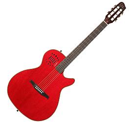 Godin 035946 - Multiac Steel Duet Ambiance Red HG With Bag (Made In Canada) 