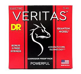 DR Strings VERITAS COATED CORE ELECTRIC GUITAR STRINGS - LIGHT TO MEDIUM (9-46) 