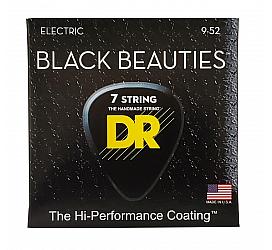 DR Strings BLACK BEAUTIES ELECTRIC - LIGHT 7-STRING (9-52) 