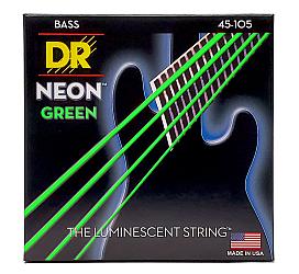DR Strings NEON GREEN BASS - MEDIUM (45-105) 
