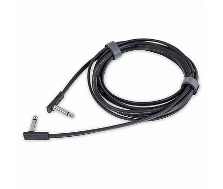 RockBoard RBO CAB FL300 BLK AA Flat Instrument Cable, angled/angled, 300 cm 