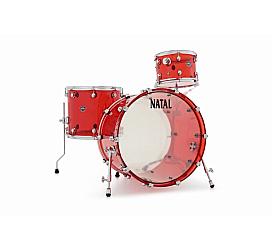 NATAL DRUMS ARCADIA ACRYLIC TRANSPARENT RED