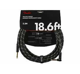 Fender CABLE DELUXE SERIES 18.6' ANGLED BLACK TWEED