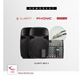 Clarity MCS-3 (2xMAX15MH-S+1xPhonic AM 220P+ 2xMogami SI5) 