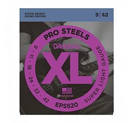 D'addario EPS520 XL PRO STEELS SUPER LIGHT 09-42 