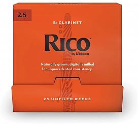 D'addario RCA0125-B25 Rico by D'Addario - Bb Clarinet #2.5 - 25 Box 