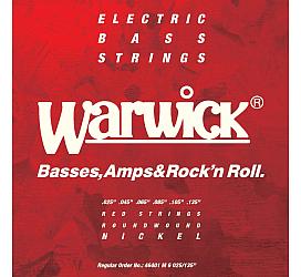 Warwick 42401 RED Stainless Steel Medium 6-String (25-135) 