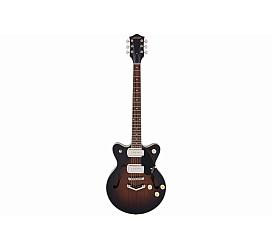 GRETSCH G2655-P90 STREAMLINER CENTER BLOCK JR. DOUBLE-CUT P90 WITH V-STOPTAIL BROWNSTONE