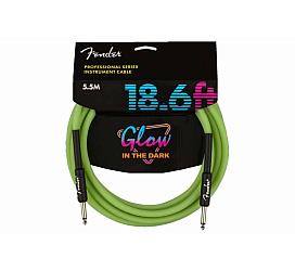 Fender CABLE PROFESSIONAL SERIES 18.6' GLOW IN DARK GREEN