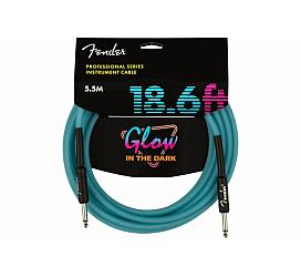Fender CABLE PROFESSIONAL SERIES 18.6' GLOW IN DARK BLUE