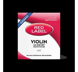 D'addario Super Sensitive 2107 Red Label Violin String Set - 4/4 Size 
