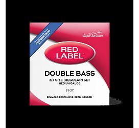 D'addario Super Sensitive 8107 Red Label Double Bass String Set - 3/4 Size 