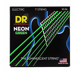 DR Strings NEON GEEN ELECTRIC - MEDIUM 7-STRING (10-56) 