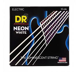 DR Strings NEON WHITE ELECTRIC - MEDIUM (10-46) 