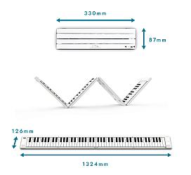Carry on Folding Piano Touch 88 WHITE