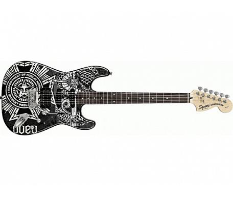 Fender Squier Obey Graphic Stratocaster HSS RW Dissent