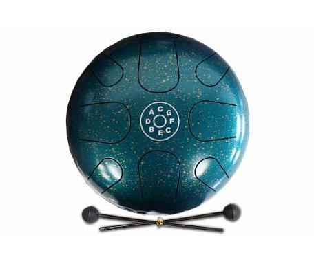 Palm Percussion METAL TONGUE DRUM 8 LEAFS SPOT GREEN Глюкофон 