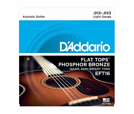 D'addario EFT16 FLAT TOPS LIGHT 12-53 