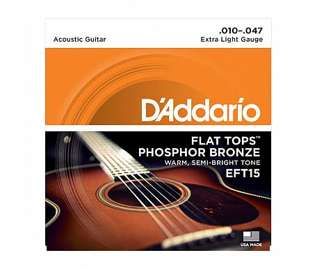 D'addario EFT15 FLAT TOPS EXTRA LIGHT 10-47 