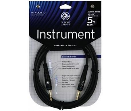 Planet Waves PW-G-05 Custom Series Instrument Cable 0.5ft 