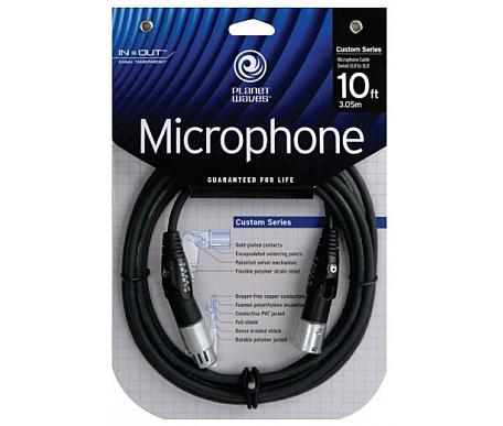Planet Waves Custom Series Swivel Microphone Cable 10ft PW-MS-10 