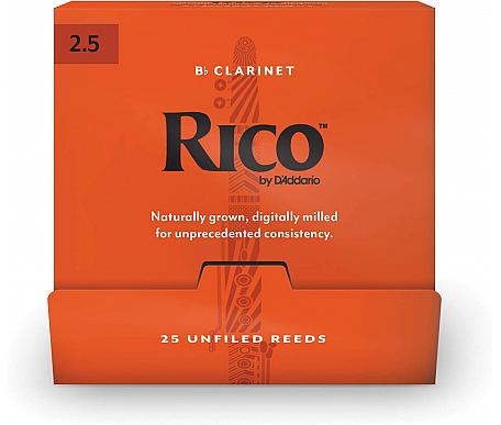 D'addario RCA0125-B25 Rico by D'Addario - Bb Clarinet #2.5 - 25 Box 