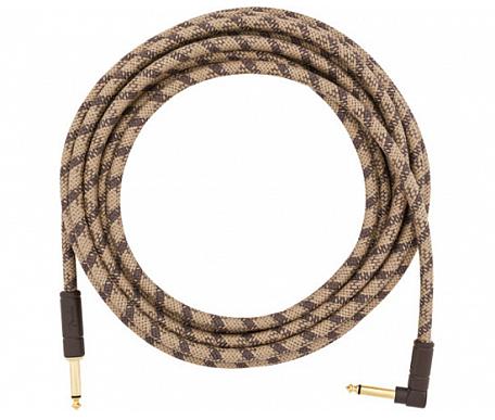 Fender 18.6' ANGLED FESTIVAL INSTRUMENT CABLE PURE HEMP BROWN STRIPE