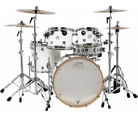 DW PERFORMANCE SERIES 5-PIECE SHELL PACK MAPLE SNARE Gloss White