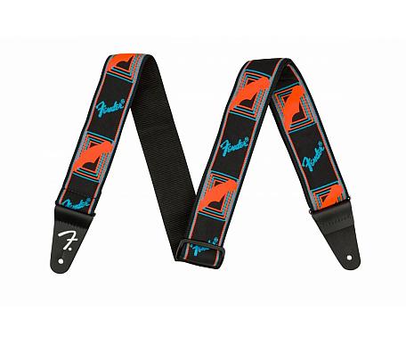 Fender STRAP NEON MONOGRAMMED BLUE ORANGE