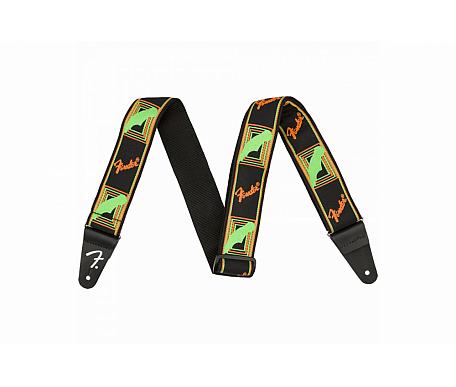 Fender STRAP NEON MONOGRAMMED GREEN ORANGE