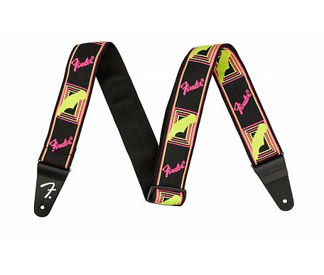 Fender STRAP NEON MONOGRAMMED YELLOW PINK
