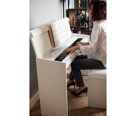 Yamaha P-125 + стенд с крышкой, белый