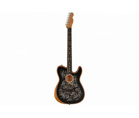 Fender AMERICAN ACOUSTASONIC TELECASTER BLACK PAISLEY LTD 