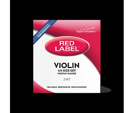 D'addario Super Sensitive 2107 Red Label Violin String Set - 4/4 Size 