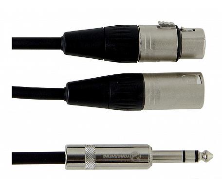 Gewa Pro Line Stereo Jack 6,3 мм/XLR (m) & XLR (f) (3 м) 