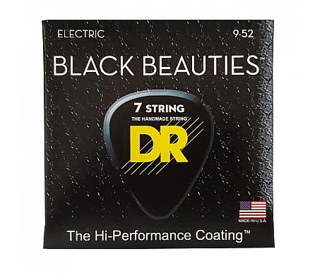 DR Strings BLACK BEAUTIES ELECTRIC - LIGHT 7-STRING (9-52) 