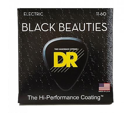 DR Strings BLACK BEAUTIES ELECTRIC - EXTRA HEAVY 7-STRING (11-60) 