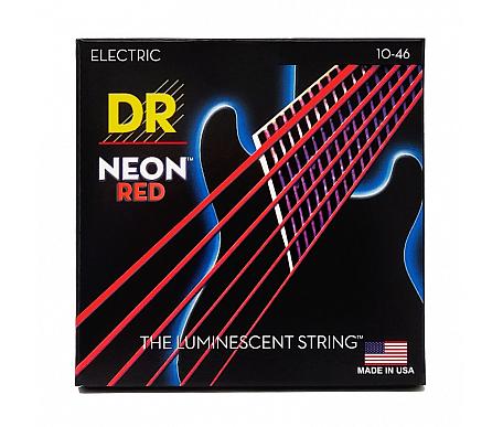 DR Strings NEON RED ELECTRIC - MEDIUM (10-46) 