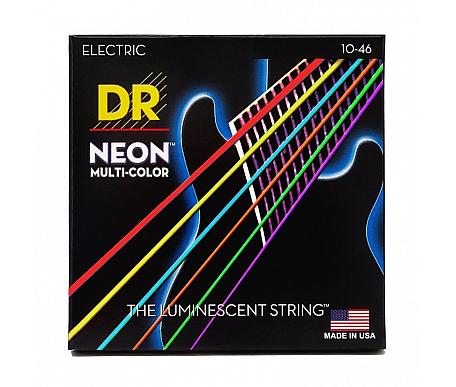 DR Strings NEON MULTI-COLOR ELECTRIC - MEDIUM (10-46) 