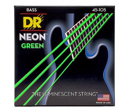DR Strings NEON GREEN BASS - MEDIUM (45-105) 