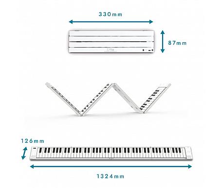 Carry on Folding Piano Touch 88 WHITE