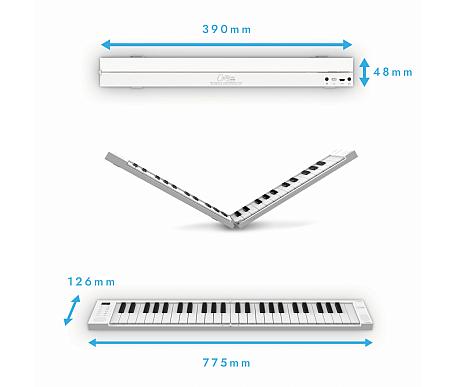 Carry on Folding Piano 49 WHITE