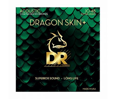 DR Strings DRAGON SKIN+ Acoustic 80/20 Bronze Extra Light (10-48)