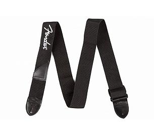 Fender STRAP 2 BLACK WHITE LOGO